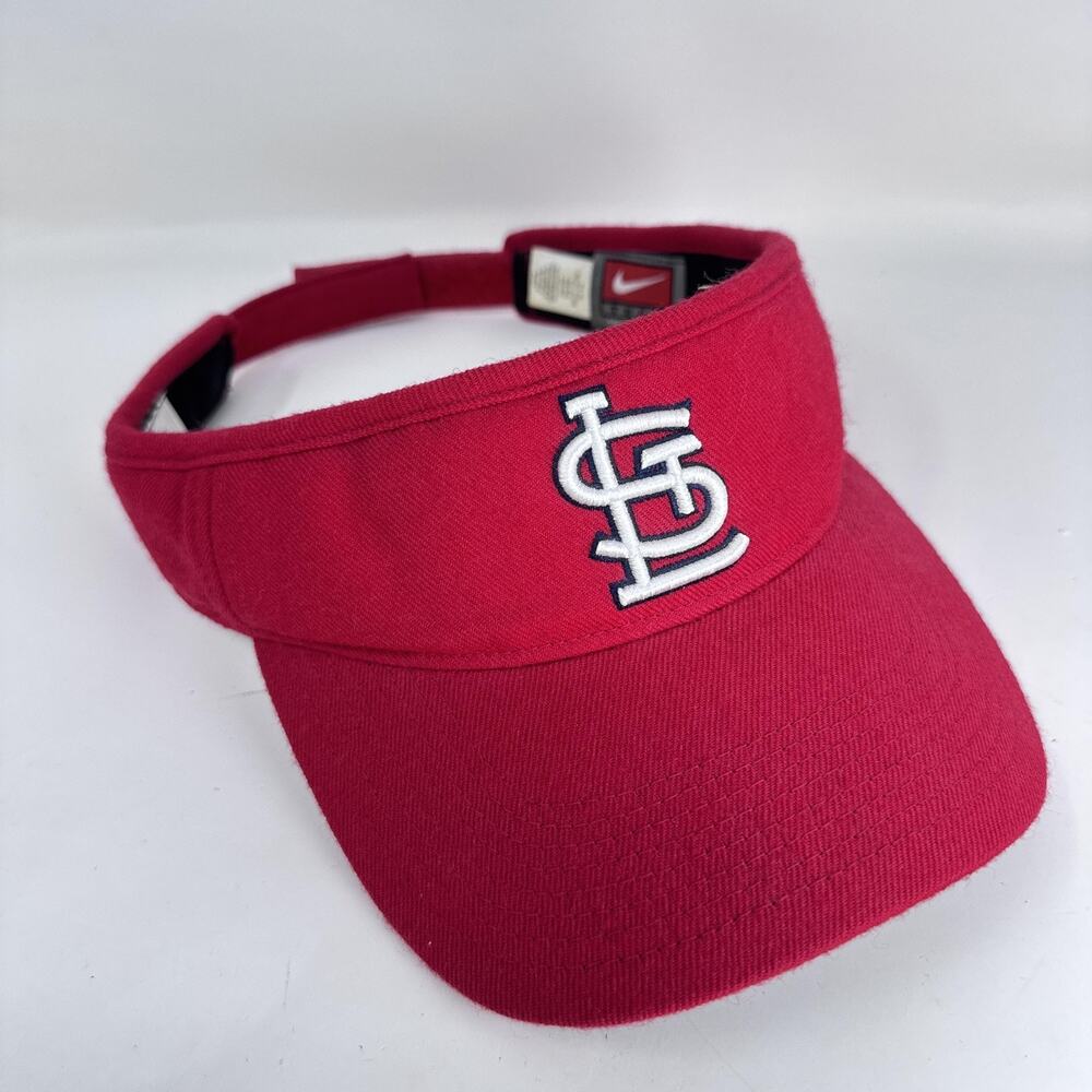 VTG St. Louis Cardinals Hat Cap Sun Visor Golf‎ Red Navy MLB Baseball Nike Mens
